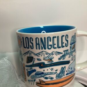 Los Angeles Themed Blue and White collectable Starbucks Mug